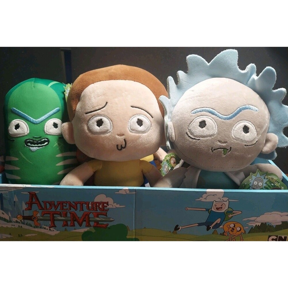 Set of 3 Rick & Morty & PICKLE RICK 8" Plush Jazwares Adult Swim 2025
